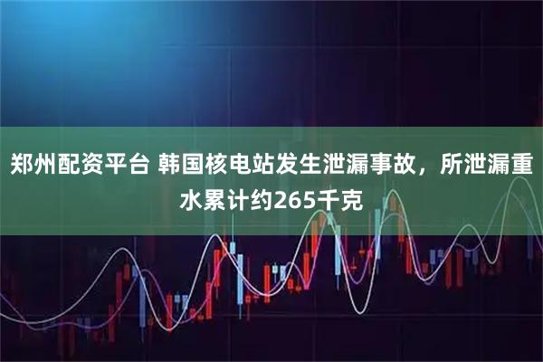 郑州配资平台 韩国核电站发生泄漏事故，所泄漏重水累计约265千克